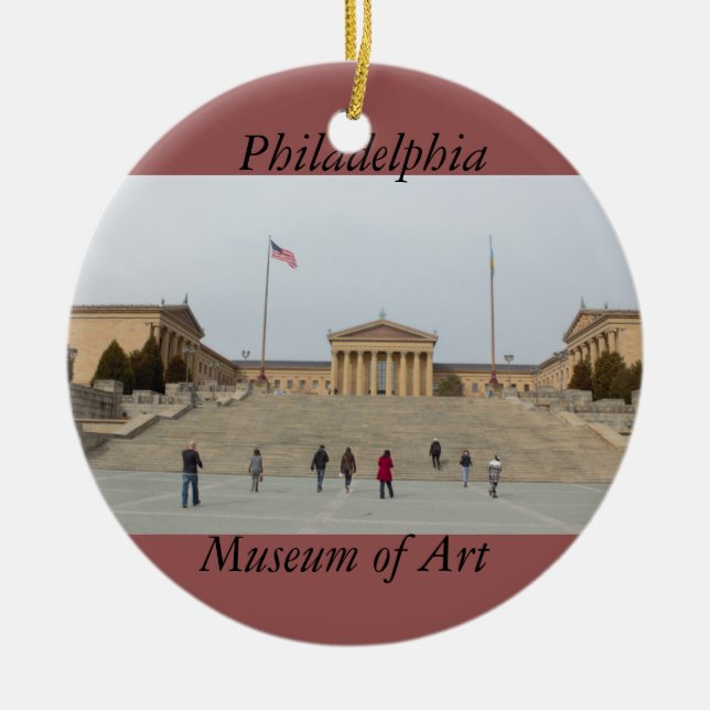 Philadelphia konstmuseumprydnad julgransprydnad keramik (Framsidan)