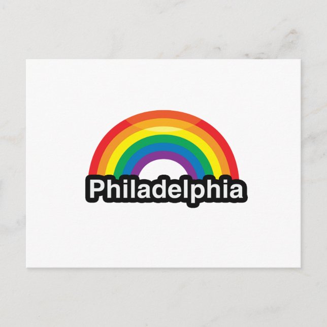 PHILADELPHIA LGBT PRIDE RAINBOW -.png Vykort (Framsida)