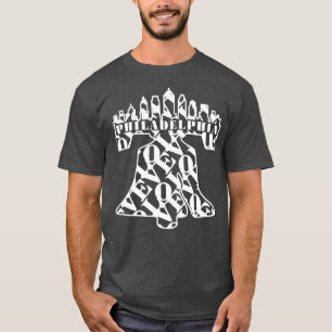 PHILADELPHIA LIBERTY BELL KÄRLEK Philly City Skyli T Shirt