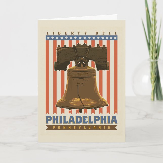 Philadelphia | Liberty Bell Kort (Framsida)