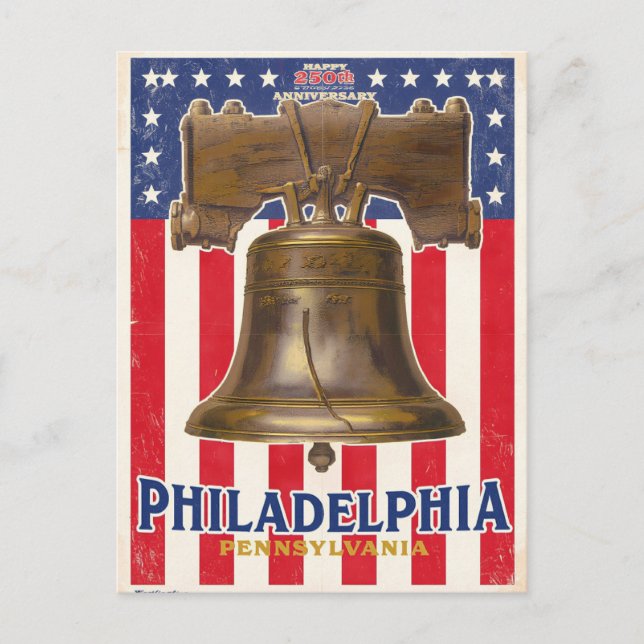 Philadelphia Liberty Bell Vintage Vykort (Framsida)