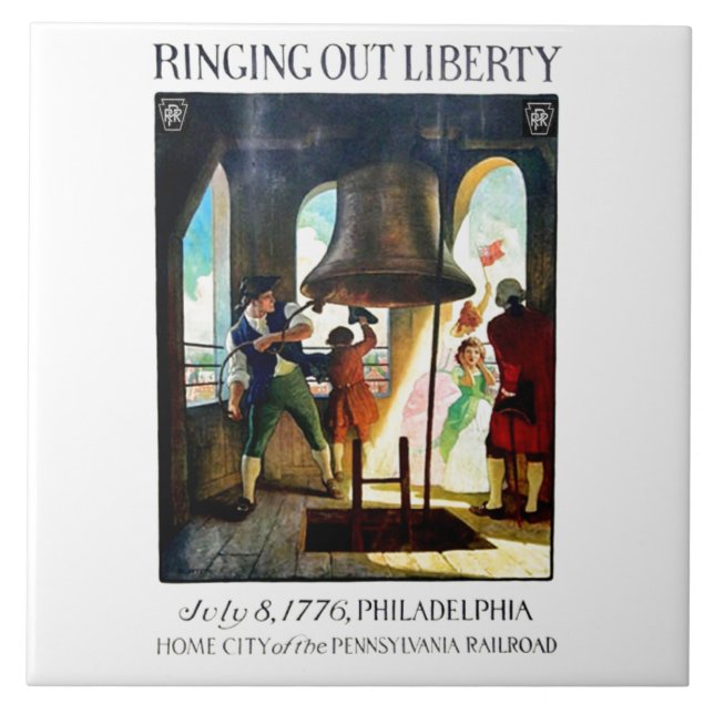 Philadelphia Liberty på Pennsylvania Railroad  Kakelplatta (Framsidan)