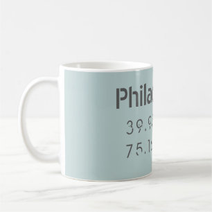 Philadelphia Longitud Latitude Mugg
