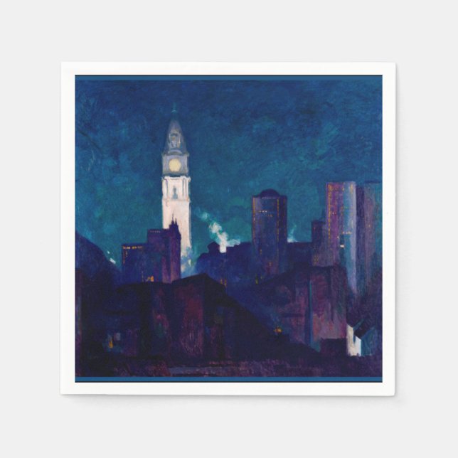 Philadelphia, målning av Hugh Breckenridge Pappersservett (Framsidan)