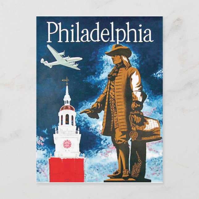 Philadelphia, monument och tornet vykort (Framsida)