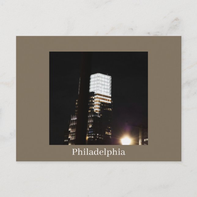 Philadelphia natt vykort (Framsida)