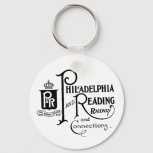 Philadelphia och Reading Railroad Logotyp Postage Nyckelring