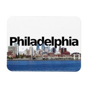 Philadelphia PA-horisont med Philadelphiin himmlen Magnet