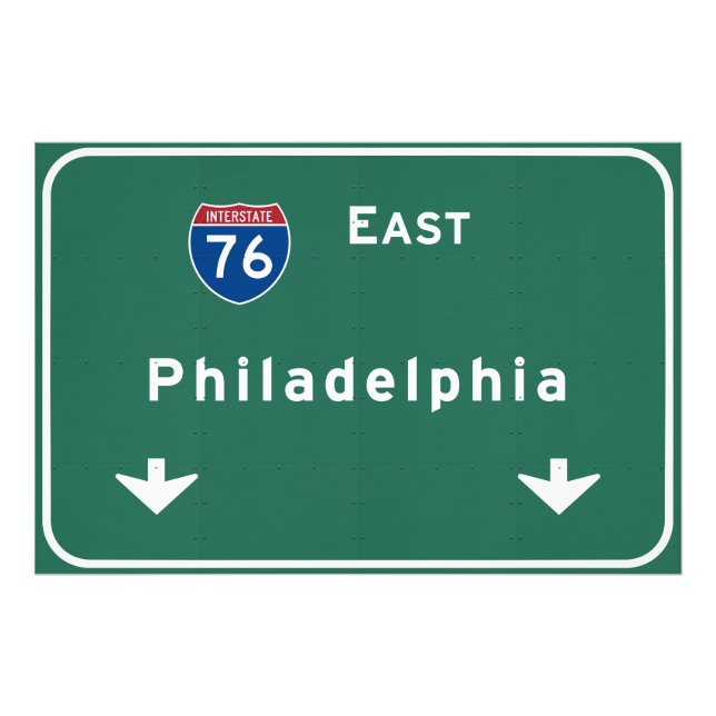 Philadelphia pa Interstate Highway Freeway Road: Fototryck (Framsidan)