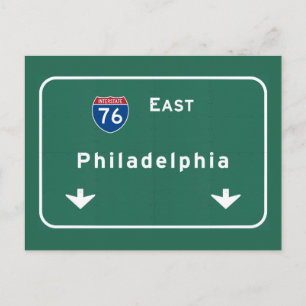 Philadelphia pa Interstate Highway Freeway Road: Vykort