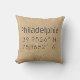 Philadelphia PA Longitud Latitude Kudde