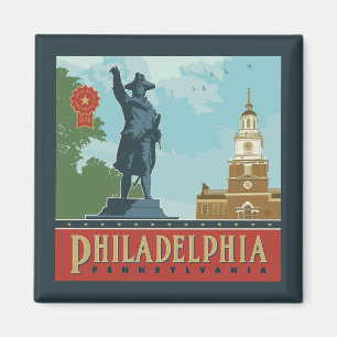 Philadelphia, PA Oberoende Hall Magnet