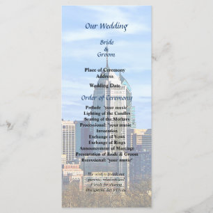 Philadelphia Pa Siluett II Bröllopsprogram Program