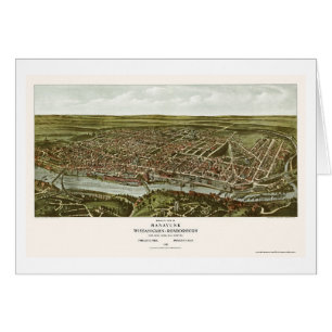 Philadelphia panorama- karta för PA - 1907 Hälsningskort
