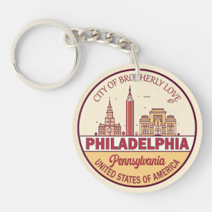Philadelphia Pennsylvania City Skyline Emblem