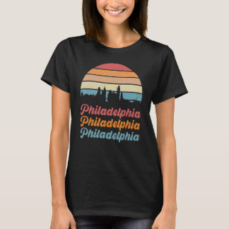 Philadelphia Pennsylvania City Street Karta T Shirt