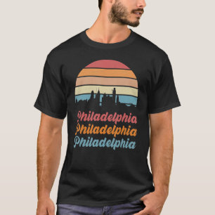 Philadelphia Pennsylvania City Street Karta T Shirt