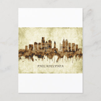 Philadelphia Pennsylvania Cityscape Helg Vykort