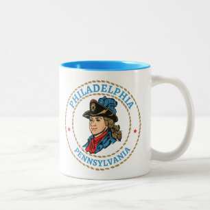 Philadelphia Pennsylvania Colonial Två-Tonad Mugg