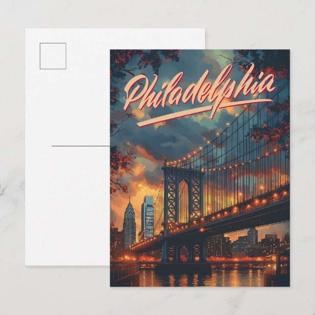 Philadelphia, Pennsylvania: En vintage  Vykort (Fram/baksida)