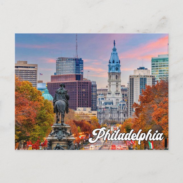 Philadelphia, Pennsylvania, Förenade Stater Vykort (Framsida)