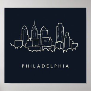 Philadelphia Pennsylvania horisont Poster