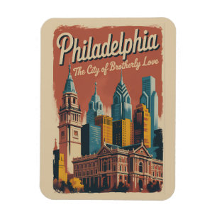 Philadelphia Pennsylvania Illustration Resa Konst Magnet