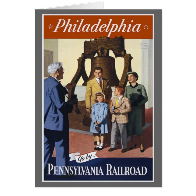 Philadelphia Pennsylvania järnväg Hälsningskort (Framsidan)