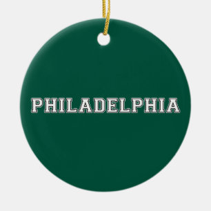 Philadelphia Pennsylvania Julgransprydnad Keramik