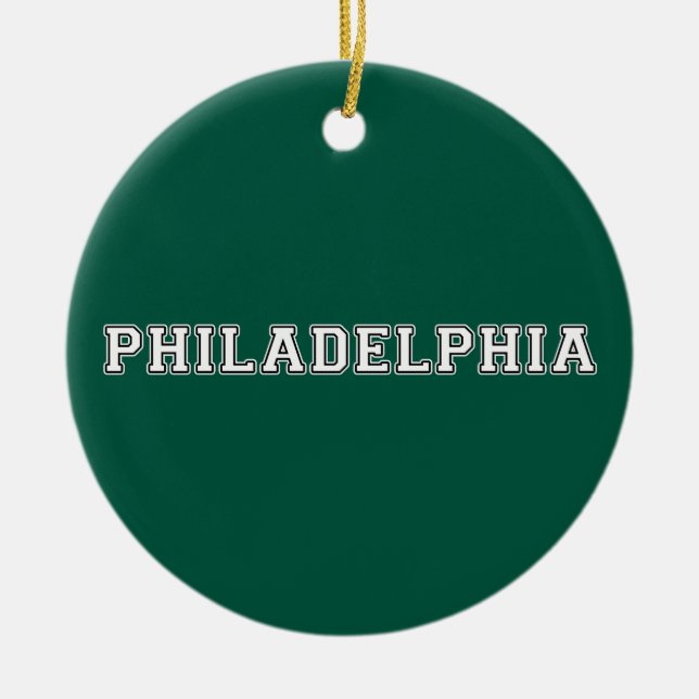 Philadelphia Pennsylvania Julgransprydnad Keramik (Framsidan)