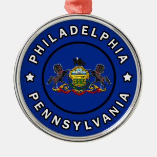 Philadelphia Pennsylvania Julgransprydnad Metall
