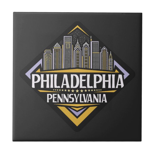 Philadelphia Pennsylvania Kakelplatta (Framsidan)