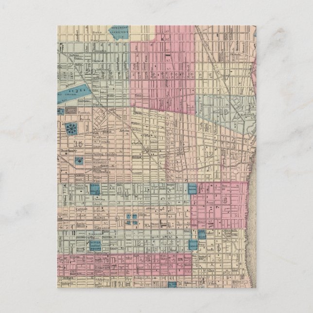 Philadelphia, Pennsylvania Karta Vykort (Framsida)