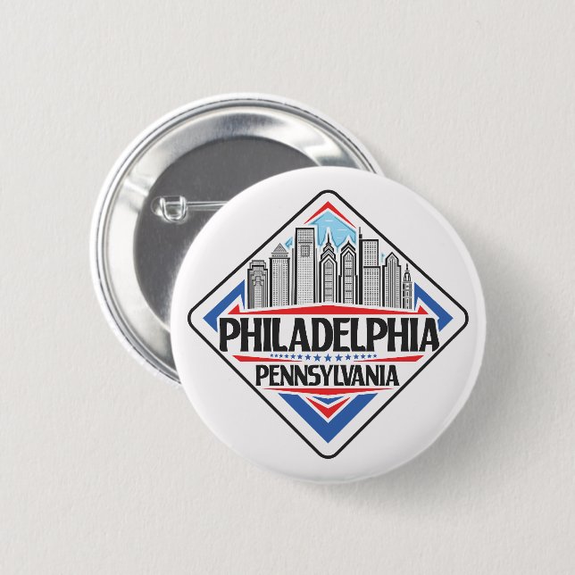 Philadelphia Pennsylvania Knapp (Framsida & baksida)