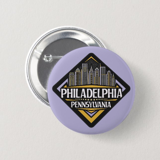Philadelphia Pennsylvania Knapp (Framsida & baksida)