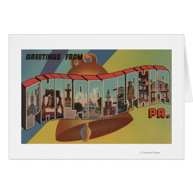 Philadelphia, Pennsylvania (Liberty Bell) Hälsningskort (Framsidan Horizontal)