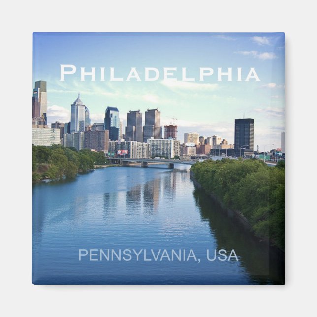 Philadelphia Pennsylvania Photo Souvenir Magnet (Framsidan)