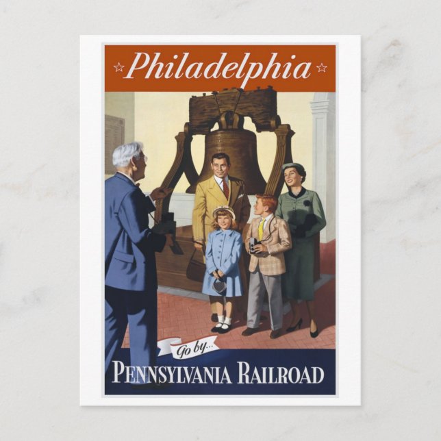 Philadelphia Pennsylvania Railroad Vykort (Framsida)