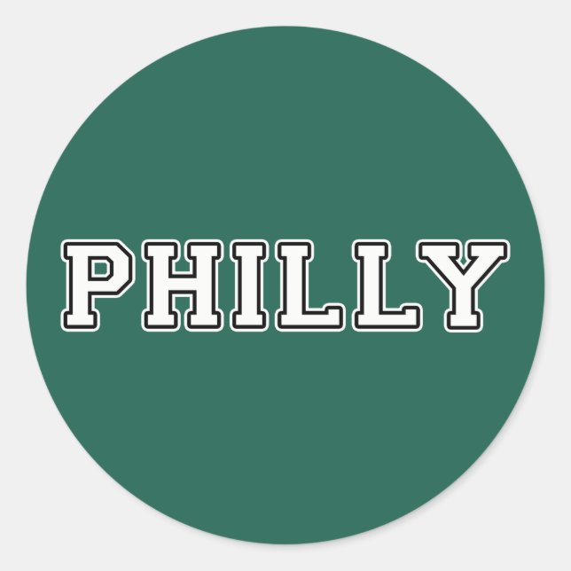 Philadelphia Pennsylvania Runt Klistermärke (Framsida)