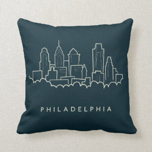 Philadelphia Pennsylvania Siluett Kudde