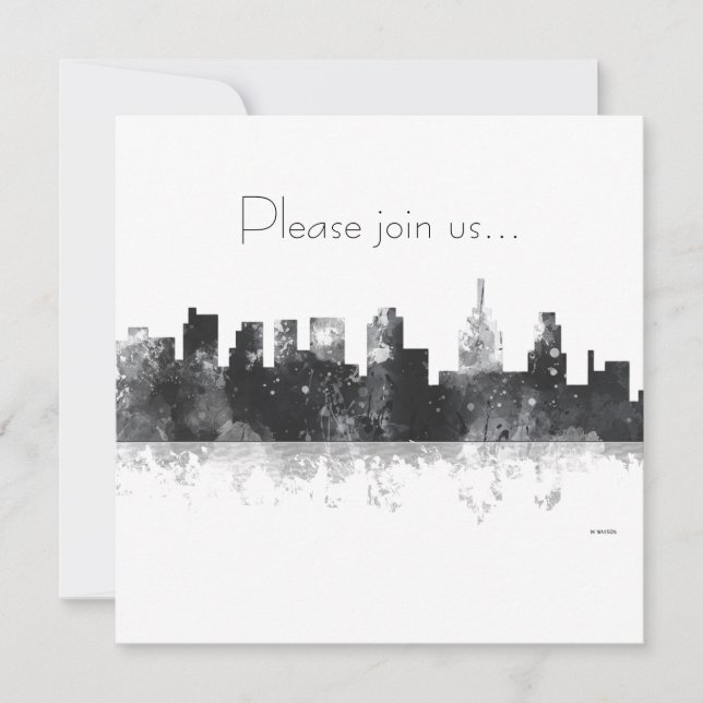 PHILADELPHIA PENNSYLVANIA SKYLINE - Inbjudan (Framsida)
