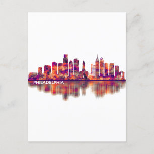 Philadelphia Pennsylvania Skyline Inbjudan Vykort