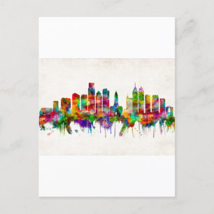 Philadelphia Pennsylvania Skyline Inbjudan Vykort