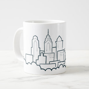Philadelphia Pennsylvania Skyline Jumbo Mugg