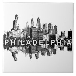 Philadelphia, Pennsylvania skyline Kakelplatta