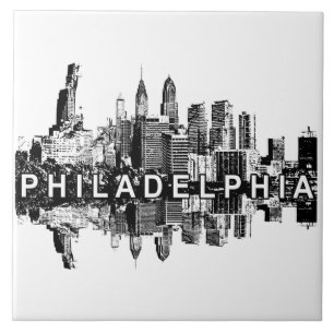 Philadelphia, Pennsylvania skyline Kakelplatta