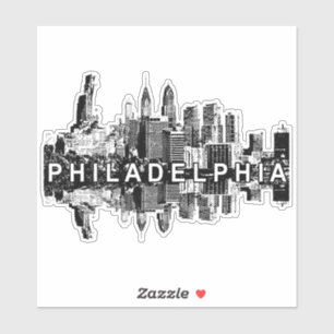 Philadelphia, Pennsylvania skyline Klistermärken