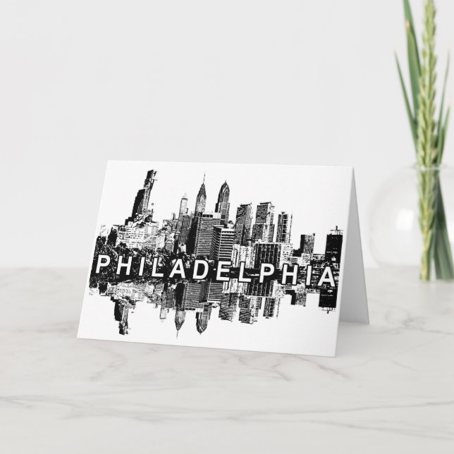 Philadelphia, Pennsylvania skyline Kort (Framsida)