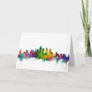 Philadelphia Pennsylvania Skyline Kort