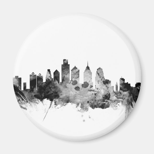 Philadelphia Pennsylvania Skyline Magnet (Framsidan)